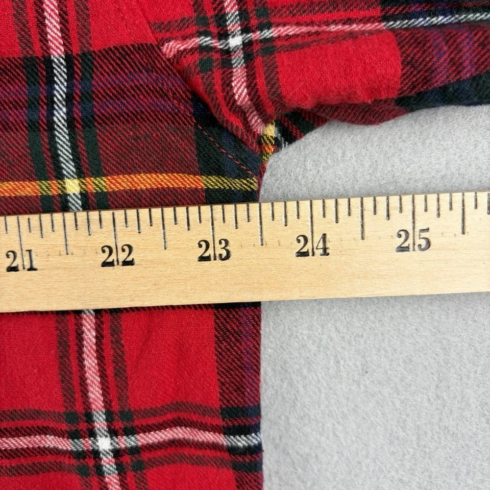 Polo Ralph Lauren Pajama Top Red Tartan Plaid Cotton Sleepwear Men's Large